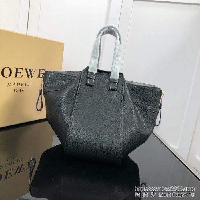 LOEWE羅意威 最新爆款 羅家Hammock系列 荔枝皮拼色 百搭款 小牛皮手提肩背包 0164  jdl1114